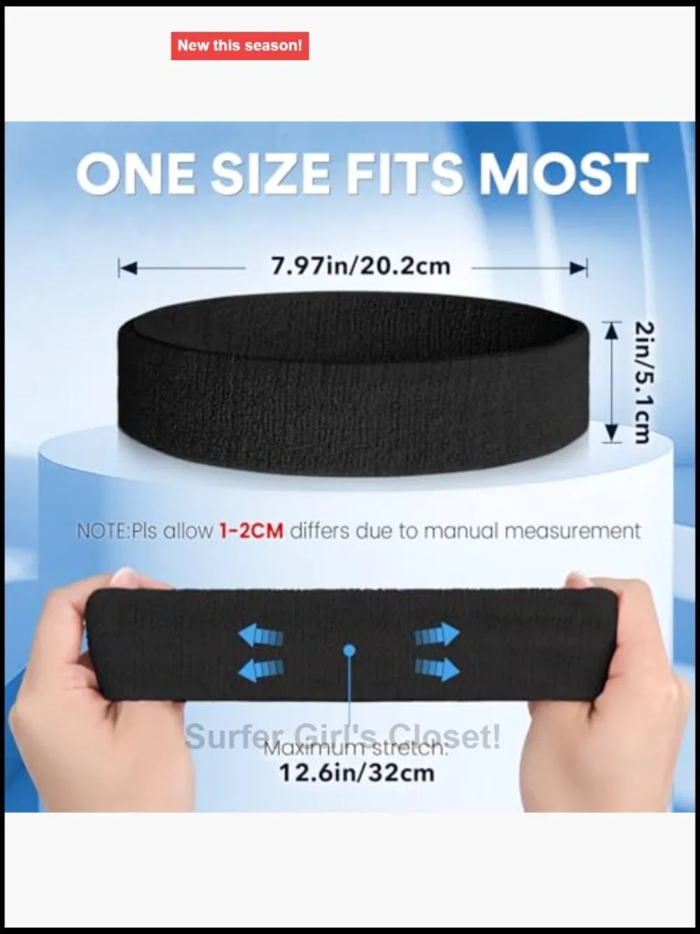 Moisture Wicking Cotton Terry Cloth Sports Headband for Running Gym Tennis